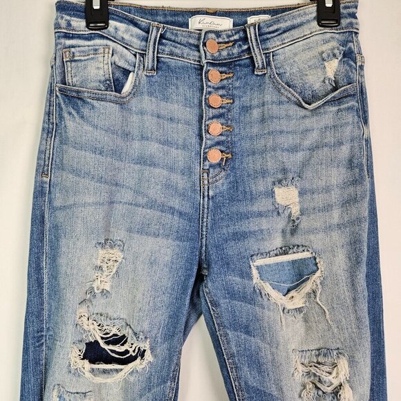 KanCan Signature Kurvy Ultra High Ankle Jean Arya Wash 27 VBK1750A - Picture 3 of 13